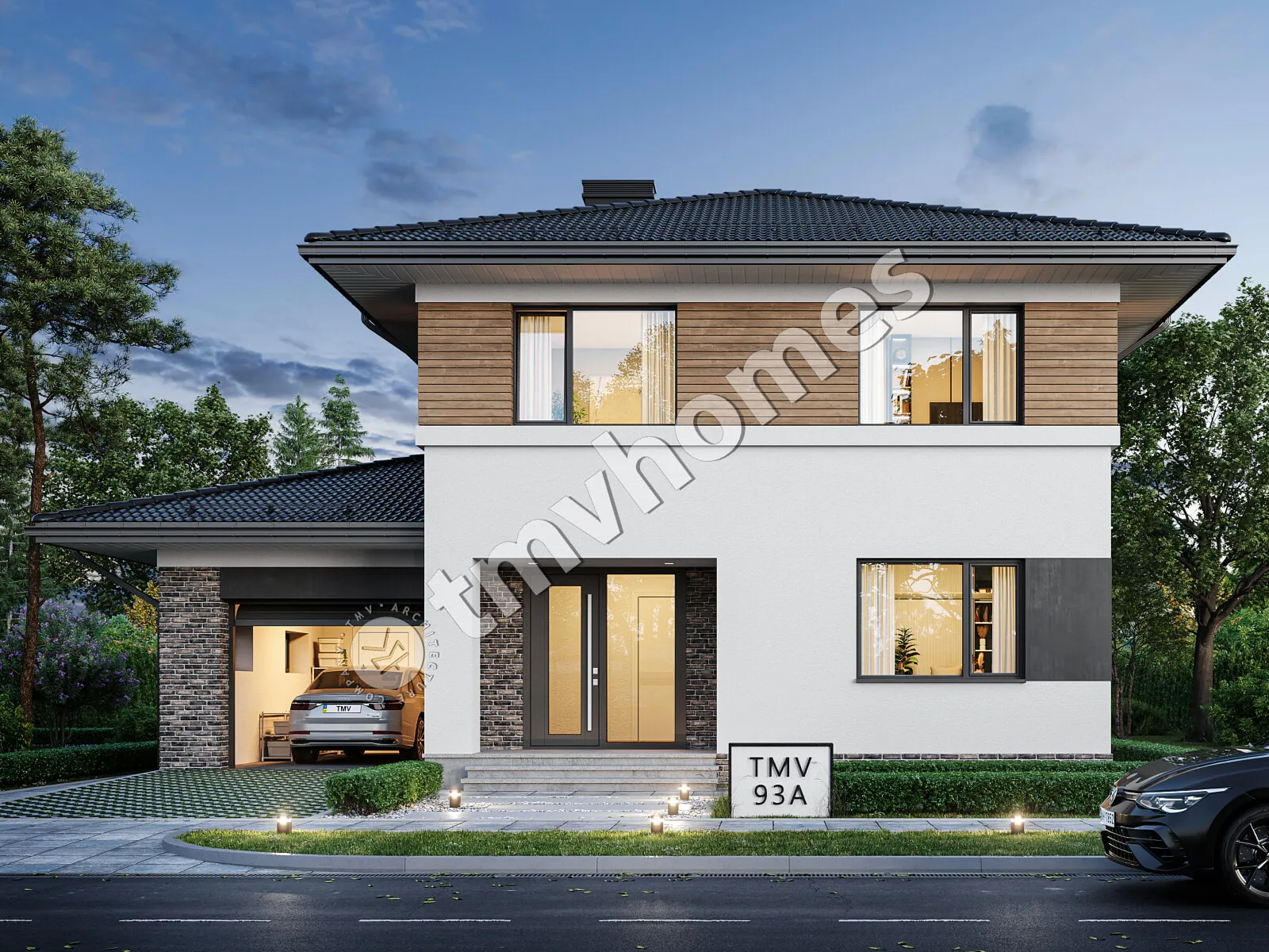 House Plan: 2121 ft², 2 Stories, 3 Beds, Home Office, 3 Baths, Open Floor Plan, 1-Car Garage