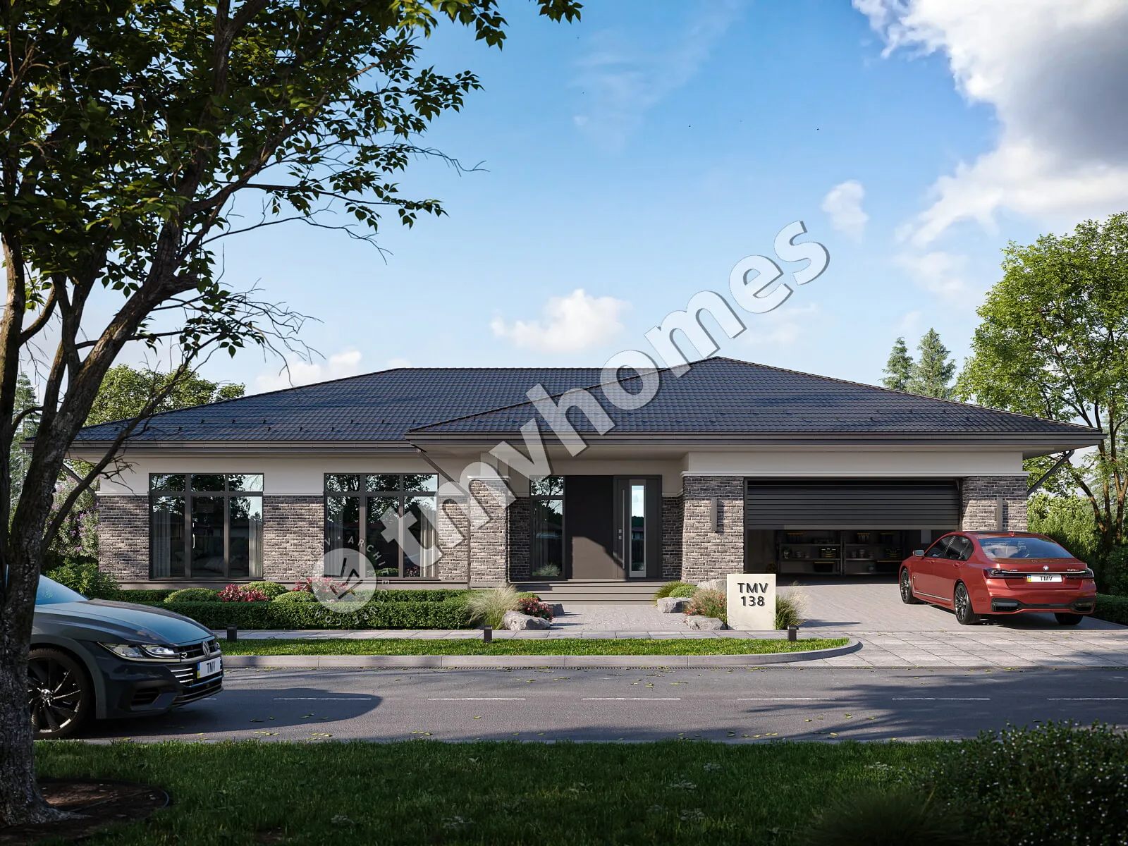 House Plan: 2299 ft², 1 Story, 3 Beds, 3 Baths, Open Floor Plan, 2-Car Garage