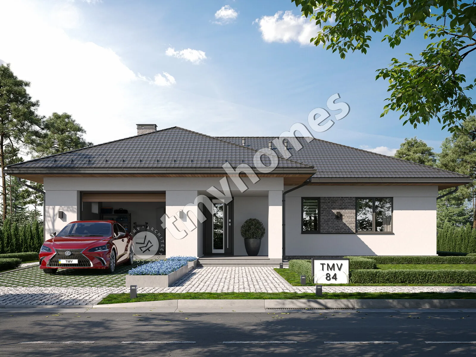 House Plan: 1474 ft², 1 Story, 3 Beds, 1.5 Baths, Open Floor Plan, 1-Car Garage