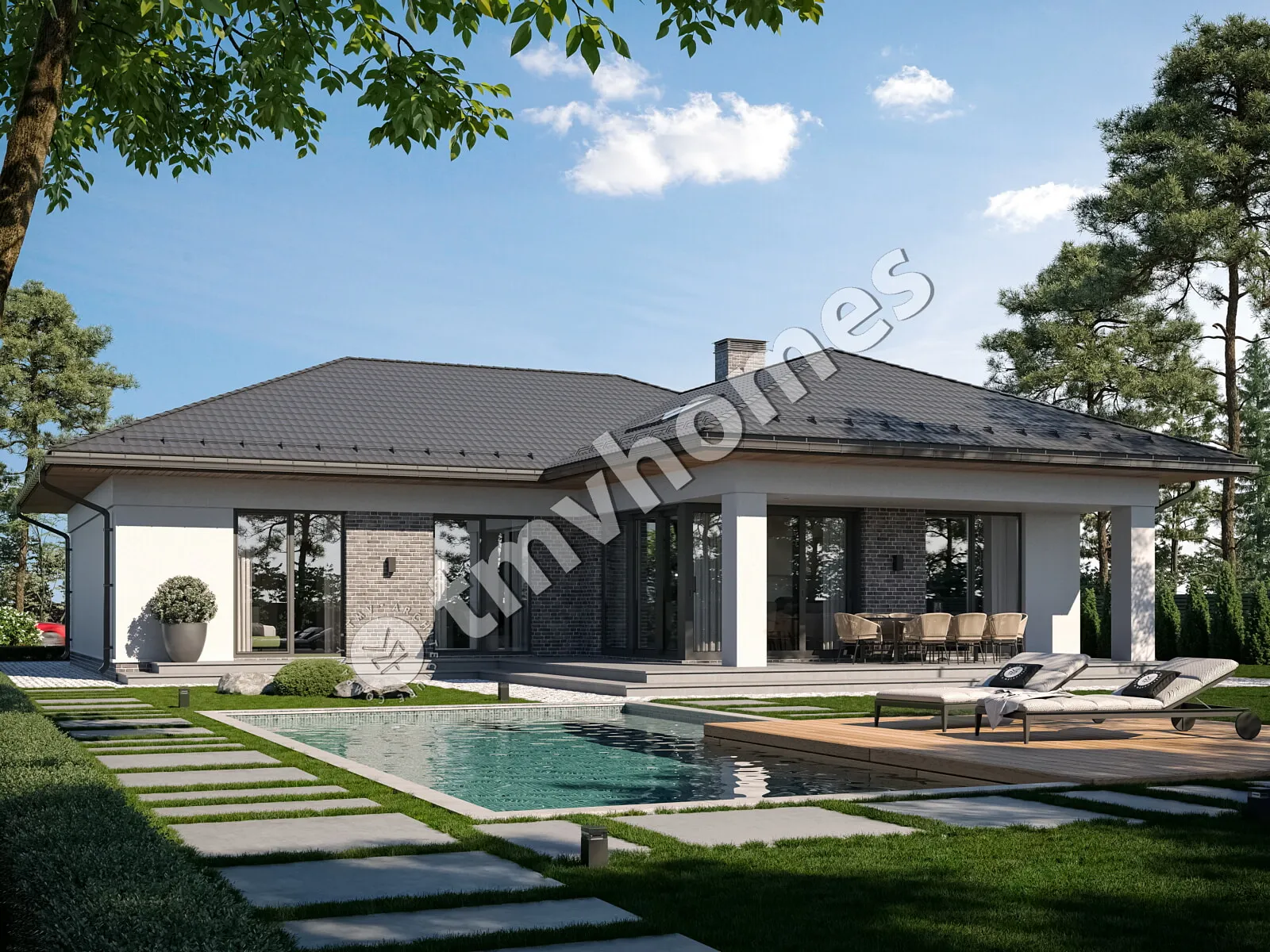 House Plan: 1474 ft², 1 Story, 3 Beds, 1.5 Baths, Open Floor Plan, 1-Car Garage