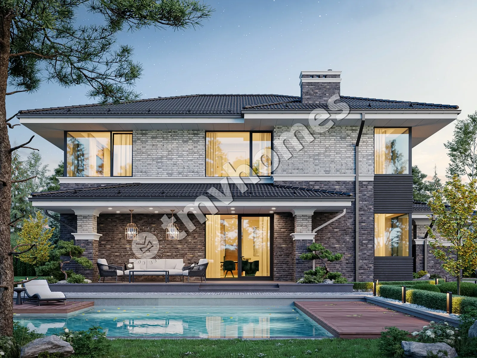 House Plan: 2916 ft², 2 Stories, 4 Beds, Home Office, 3 Baths, Open Floor Plan, 2-Car Garage