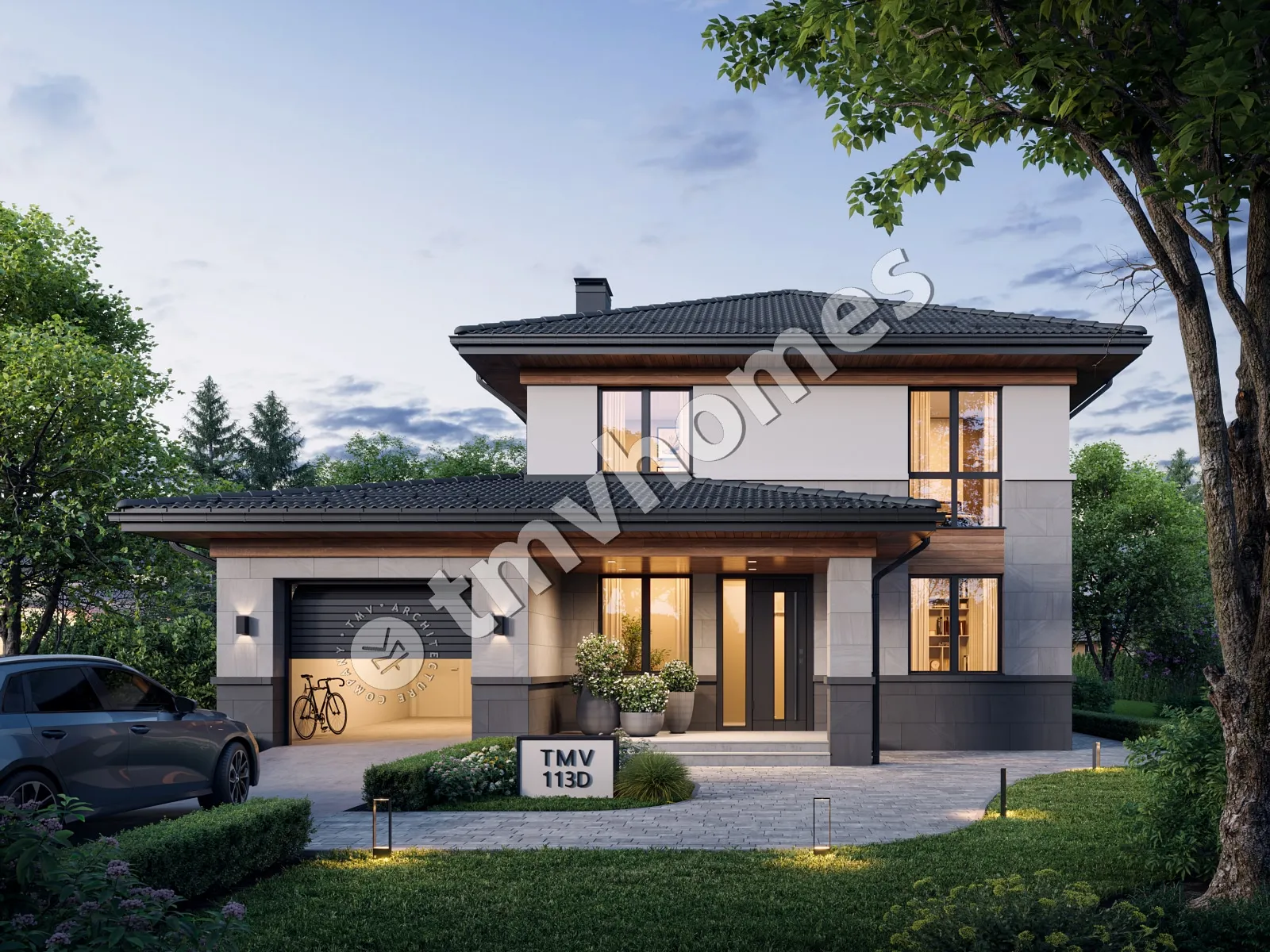House Plan: 2137 ft², 2 Stories, 4 Beds, 3 Baths, Open Floor Plan, 1-Car Garage