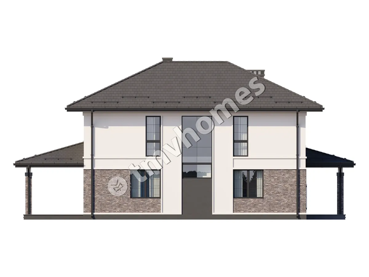 House Plan: 2041 ft², 2 Stories, 4 Beds, 3 Baths, Open Floor Plan