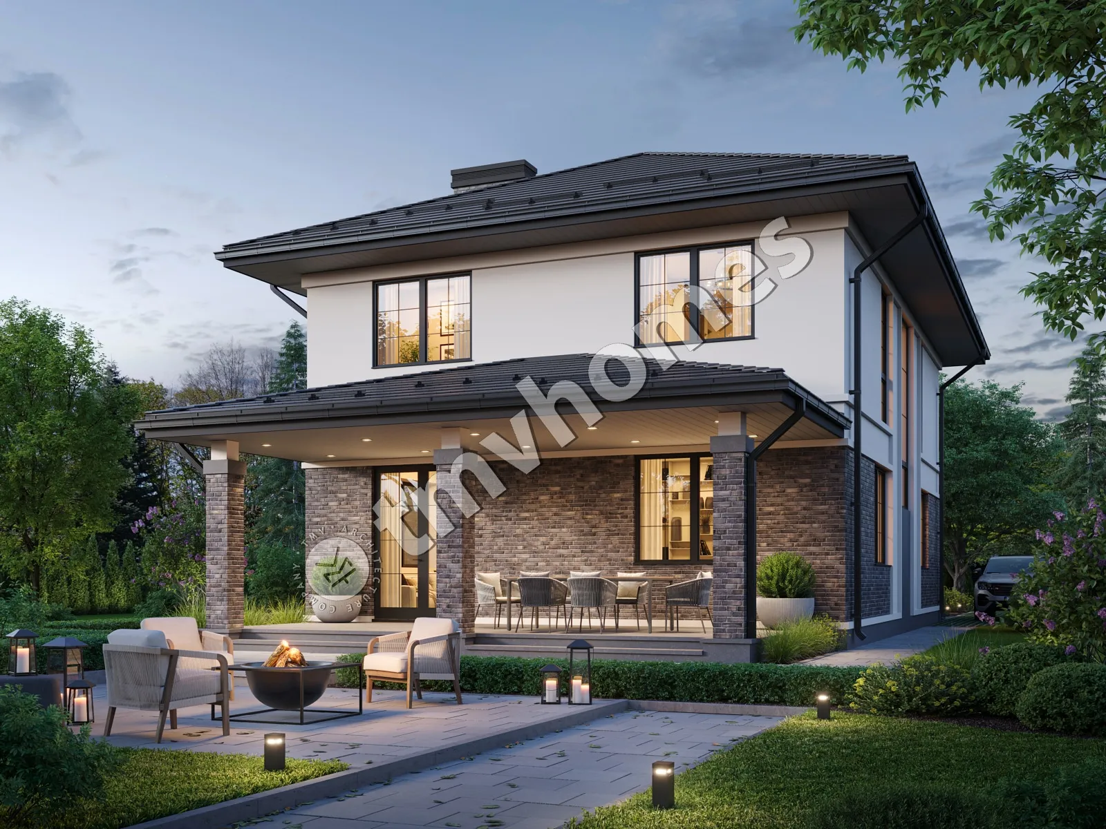 House Plan: 2041 ft², 2 Stories, 4 Beds, 3 Baths, Open Floor Plan