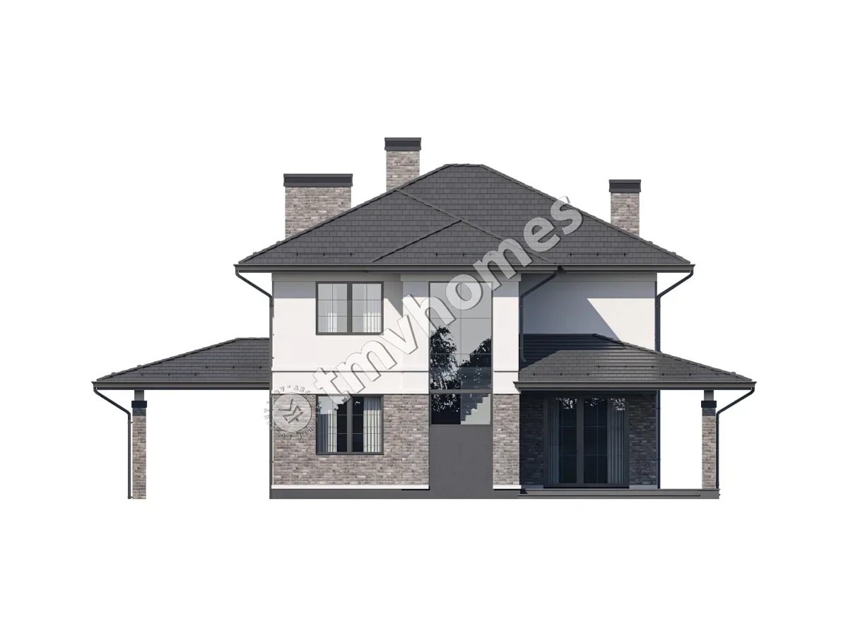 House Plan: 2206 ft², 2 Stories, 4 Beds, 3 Baths, Open Floor Plan, Carport