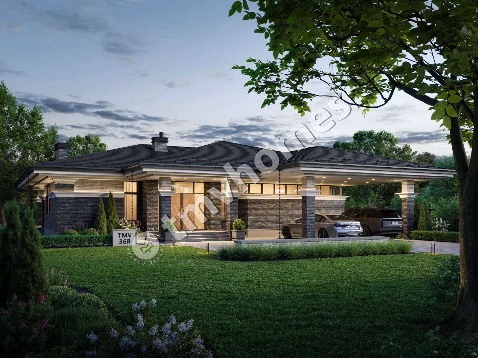 House Plan: 2254 ft², 1 Story, 3 Beds, 3 Baths, Open Floor Plan, Carport