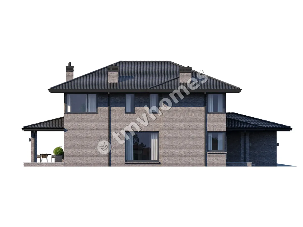 House Plan: 2884 ft², 2 Stories + Basement, 5 Beds, 2 Baths, Open Floor Plan, 2-Car Garage