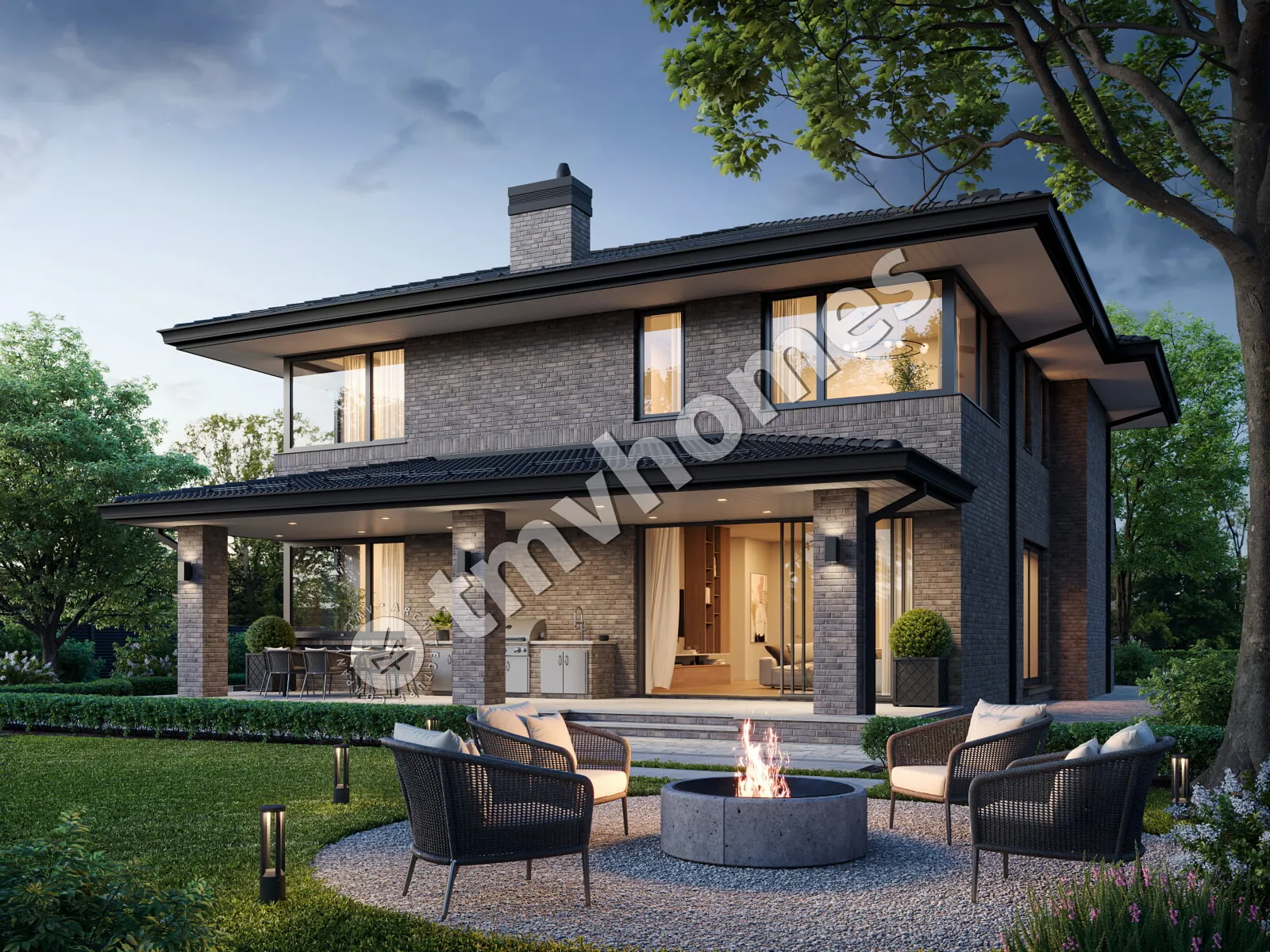 House Plan: 2884 ft², 2 Stories, 5 Beds, 2 Baths, Open Floor Plan, 2-Car Garage