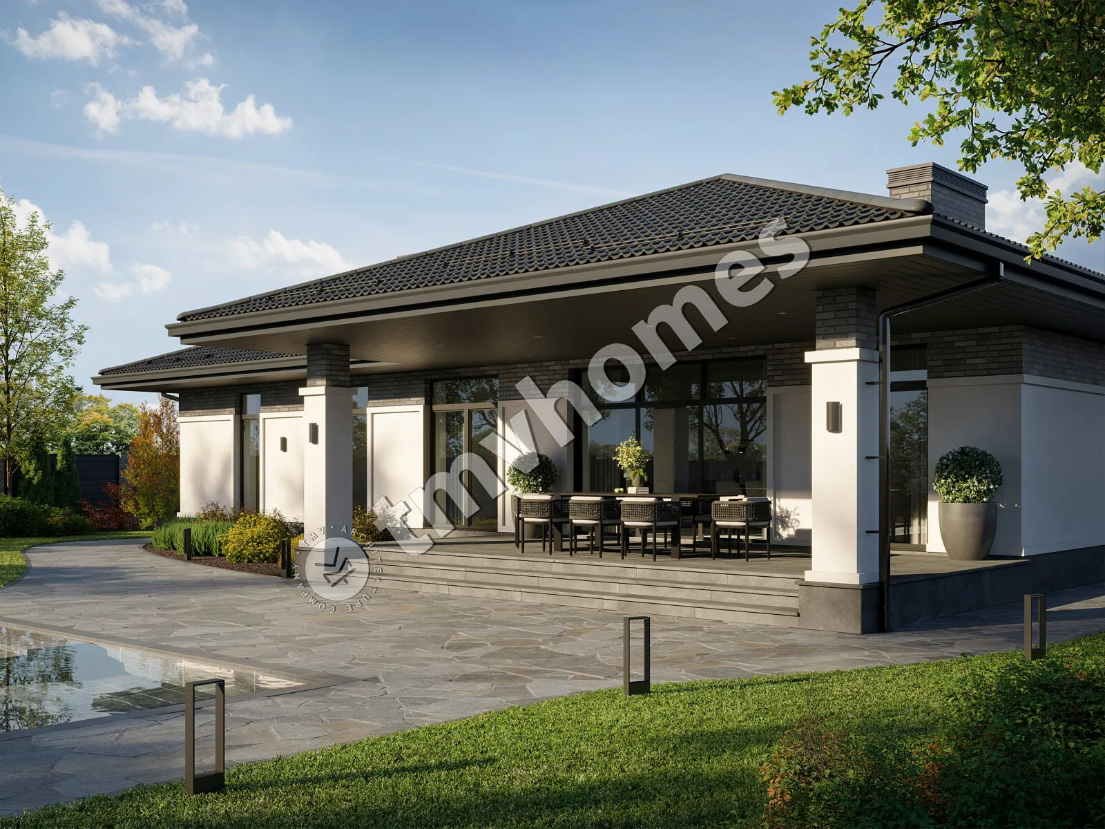 House Plan: 1569 ft², 1 Story, 3 Beds, 3 Baths, Open Floor Plan, 1-Car Garage