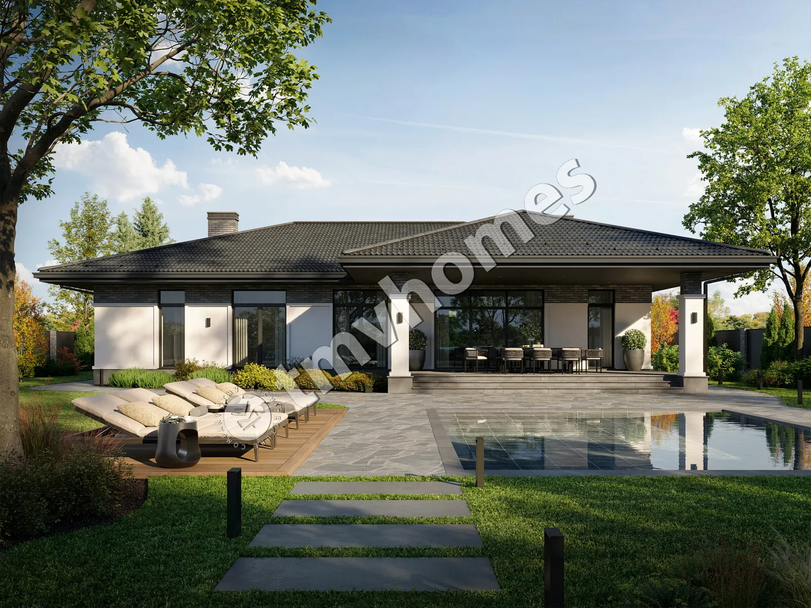 House Plan: 1569 ft², 1 Story, 3 Beds, 3 Baths, Open Floor Plan, 1-Car Garage