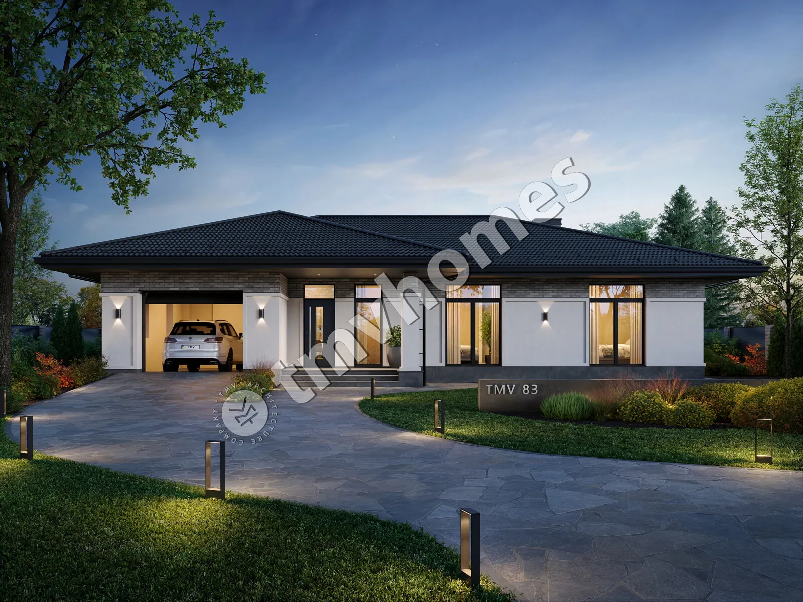 House Plan: 1569 ft², 1 Story, 3 Beds, 3 Baths, Open Floor Plan, 1-Car Garage