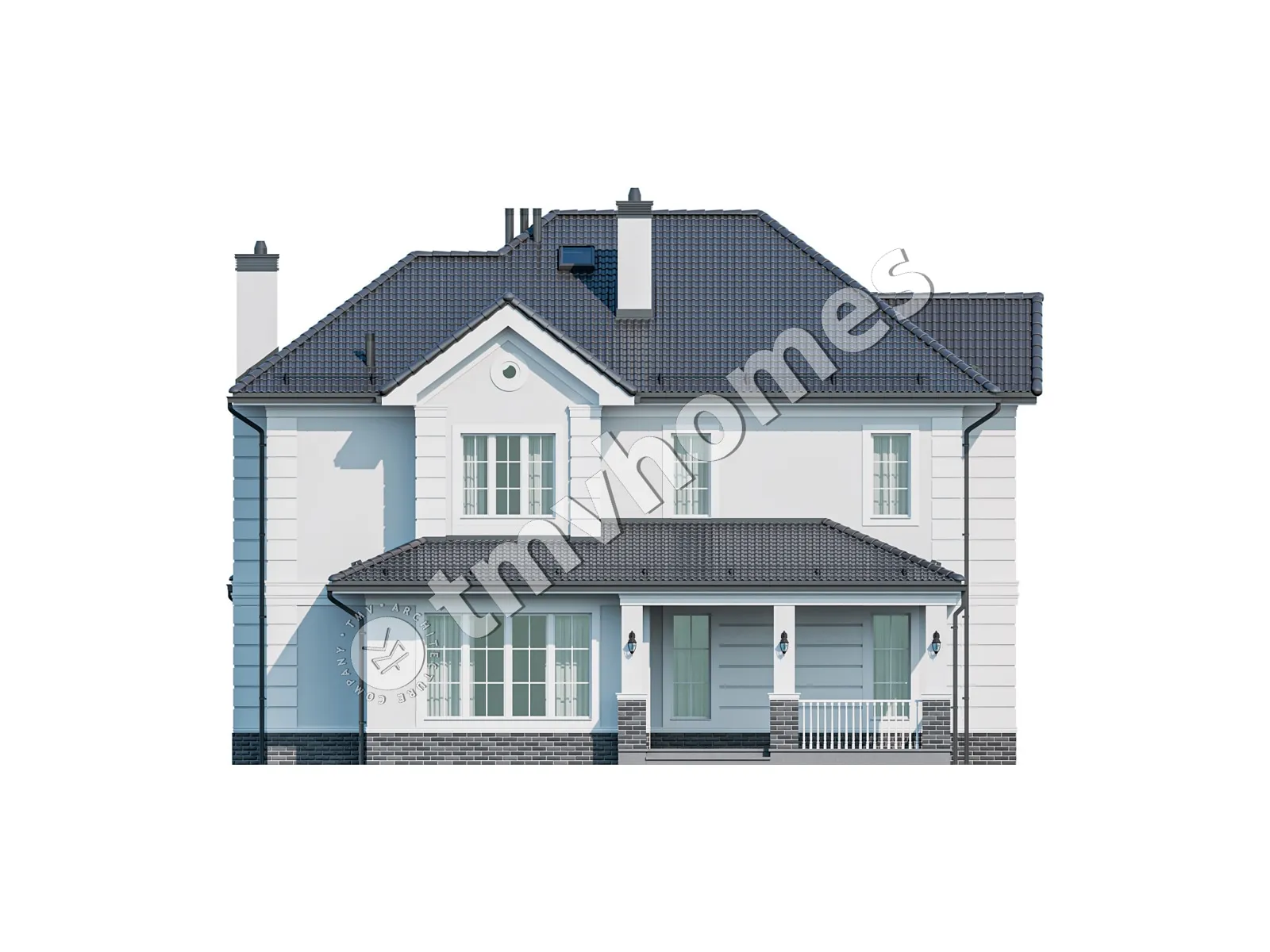 House Plan: 2830 ft², 1.5 Stories, 4 Beds, Home Office, 4 Baths, Open Floor Plan, 2-Car Garage