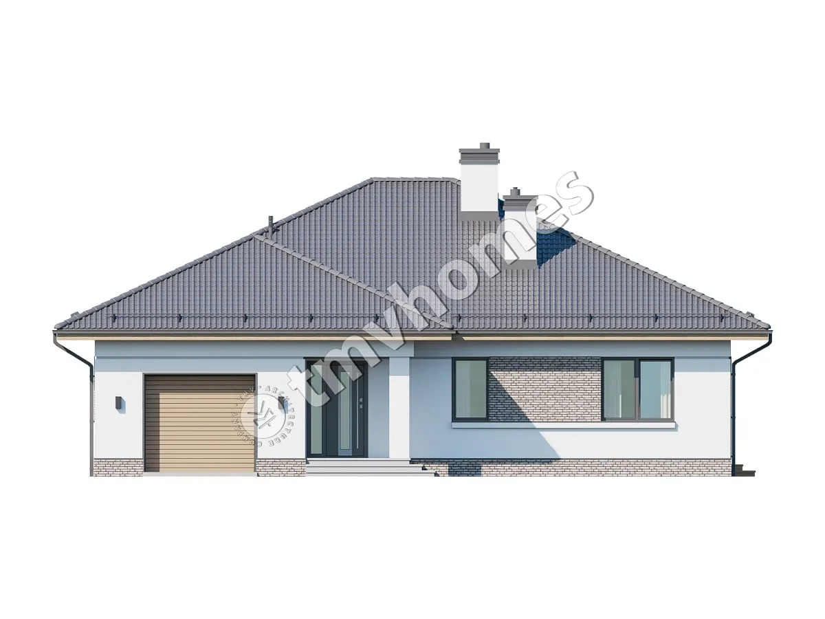 House Plan: 1490 ft², 1 Story, 3 Beds, 2 Baths, Open Floor Plan, 1-Car Garage