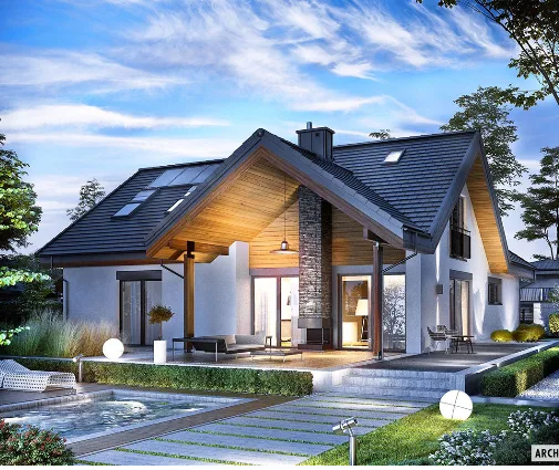 Thumbnail 1 – 1800 Sq Ft House Plan with Indoor-Outdoor Fireplace