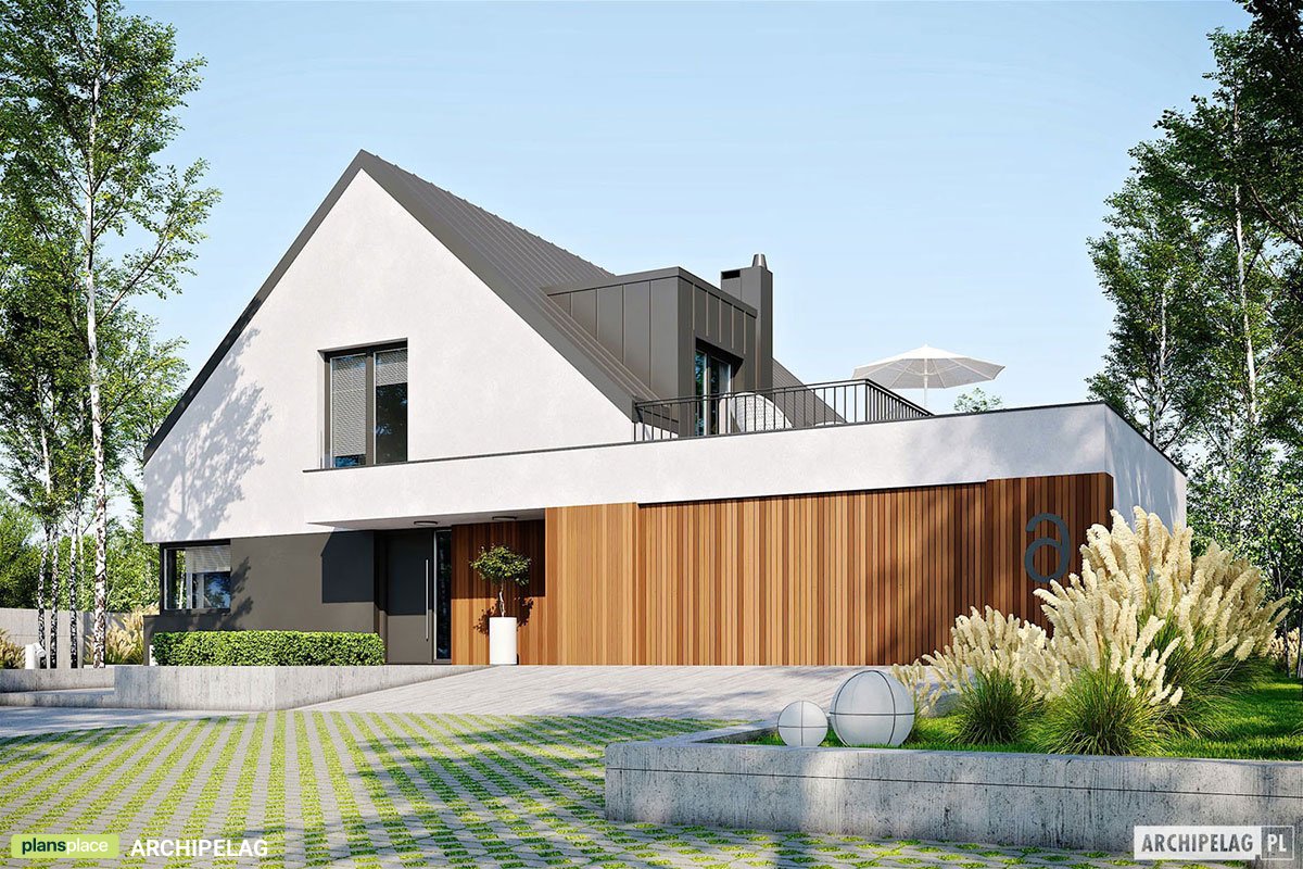 2600 Sq Ft 2-Story House Plan with Rooftop Deck above Garage