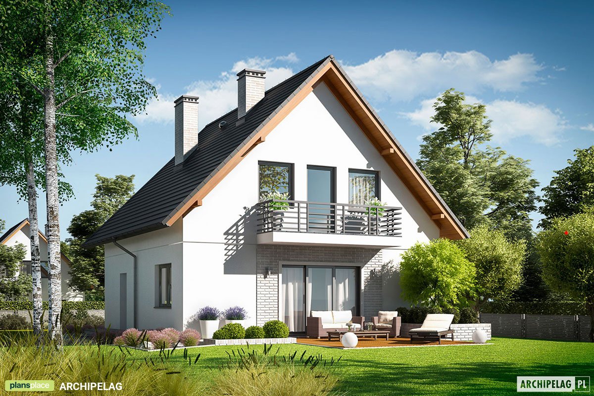 Simple House Plan with 3 Beds Upstairs and Home Office