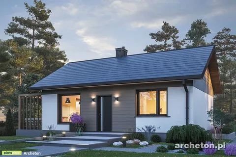 Main Images 1 – Small Gable Roof House Plan with Side Porch