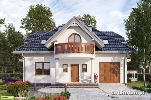 Main Images 1 – House Plan with 3 Gable Dormers and 3 Balconies