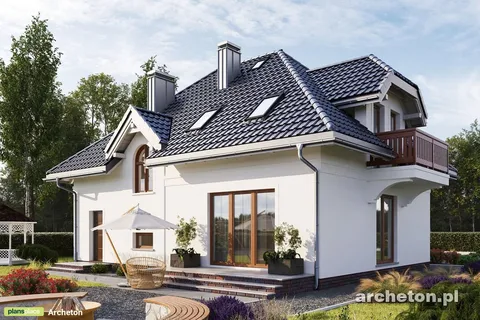 Main Images 1 – House Plan with 3 Gable Dormers and 3 Balconies