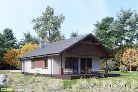 Main Images 1 – Simple House Plan with Gable Roof and 2 Beds