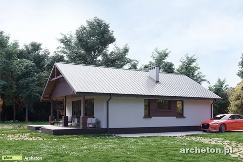 Main Images 1 – Simple House Plan with Gable Roof and 2 Beds