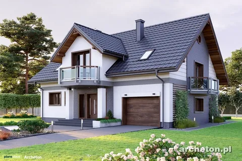 Main Images 1 – House Plan with Balcony above Bay Window
