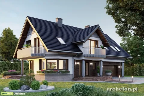 Main Images 1 – 2300 Sq Ft House Plan with Four Gables