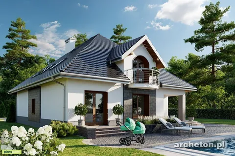 Main Images 1 – House Plan with 3 Dormers and 3 Balconies