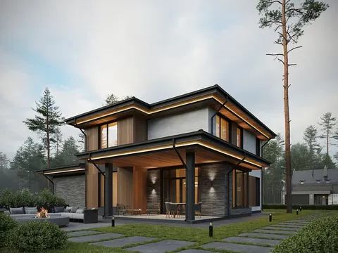 Main Images 4 – 2-Story House Plan 1919 ft², 4 Beds — 46093R