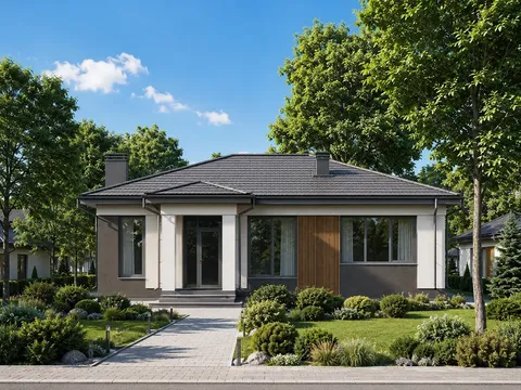 Main Images 4 – 1-Story House Plan 1033 ft², 3 Beds — 33156R