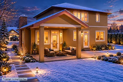 Main Images 4 – 2-Story House Plan 1984 ft², 4 Beds — 25375R