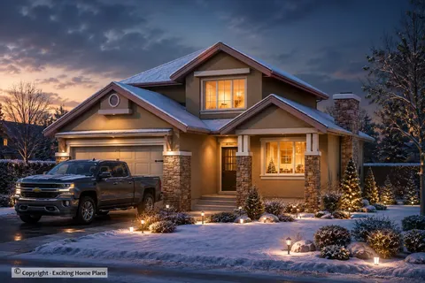 Main Images 3 – 2-Story House Plan 1984 ft², 4 Beds — 25375R