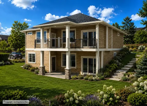 Main Images 4 – 1-Story House Plan 1491 ft², 5 Beds — 12233R