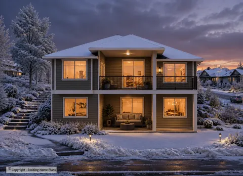 Main Images 4 – 1-Story House Plan 1524 ft², 5 Beds — 42054R
