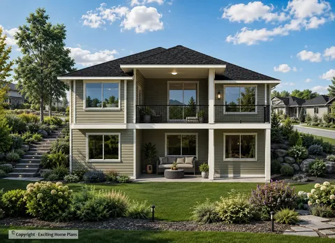 Main Images 3 – 1-Story House Plan 1524 ft², 5 Beds — 42054R