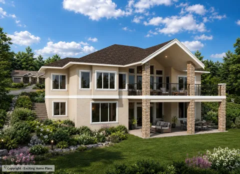 Main Images 4 – 1-Story House Plan 1638 ft², 3 Beds — 77721R