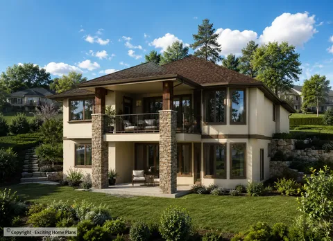 Main Images 4 – 1-Story House Plan 1655 ft², 4 Beds — 43198R