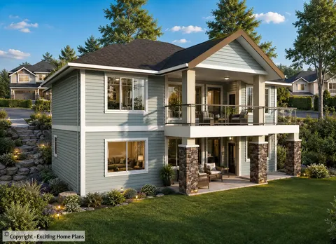 Main Images 4 – 1-Story House Plan 1657 ft², 3 Beds — 38996R