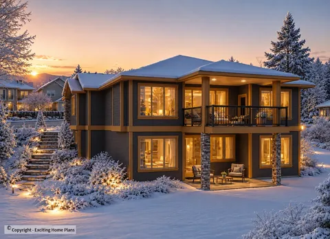 Main Images 4 – 1-Story House Plan 1722 ft², 6 Beds — 85158R