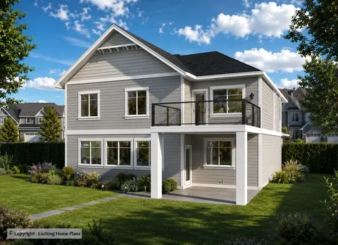 Main Images 4 – 2-Story House Plan 2797 ft², 5 Beds — 61954R