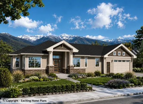 Main Images 3 – 1-Story House Plan 1577 ft², 3 Beds — 32999R