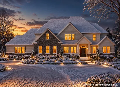 Main Images 3 – 1.5-Story House Plan 4682 ft², 4 Beds — 32450R