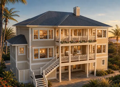 Main Images 4 – 3-Story House Plan 6164 ft², 4 Beds — 90915R