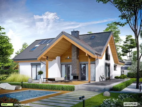 Main Images 1 – 1800 Sq Ft House Plan with Indoor-Outdoor Fireplace