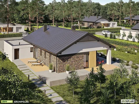 Main Images 1 – House Plan with 1-Car Garage and Fireplace