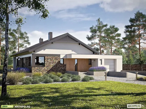 Main Images 1 – House Plan with 1-Car Garage and Fireplace