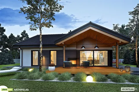 Main Images 1 – 1600 Sq Ft One Story House Plan with 4 Bedrooms