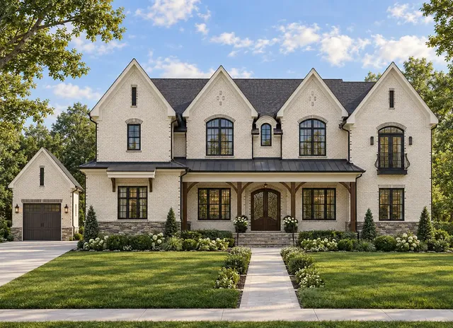2-Story House Plan with Basement 6952 ft²: 6 Beds, Home Office, 6 Baths, Open Floor Plan, 3-Car Garage
