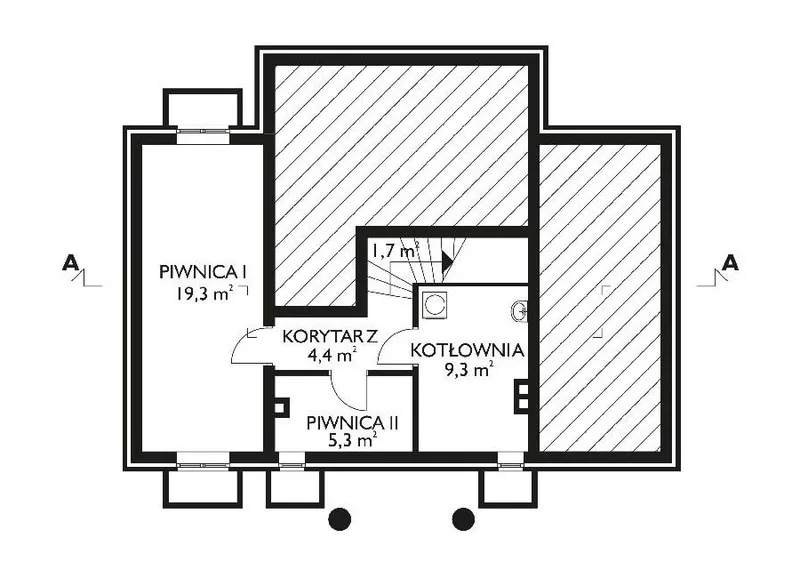 Basement 1 – House Plan with Basement and Gambrel Roof