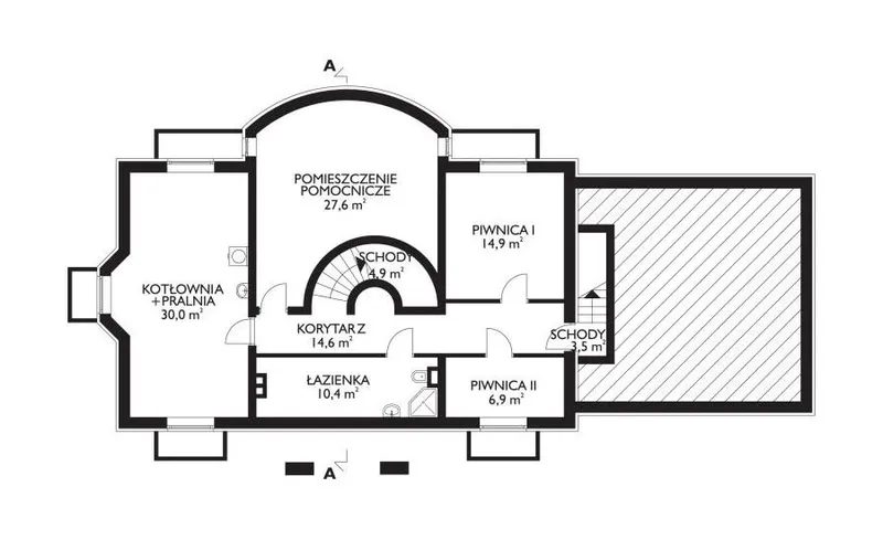 Basement 1 – 2700 Sq Ft House Plan with Laundry Lower Level